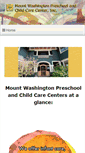 Mobile Screenshot of mtwashingtonpreschools.org
